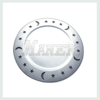Star Moon Charger Plates, Stainless Steel Charge Plates, Steel Charger Plate