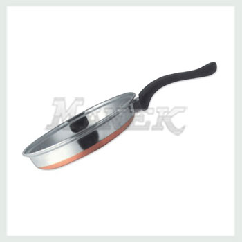 Copper Botorm Fry Pan, Stainless Steel Fry Pan with Coopper Bottom, Fry Pan
