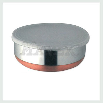 Copper Bottom Lid Bowl, Stainless Steel Lid Bowl with Copper Bottom, Lid Bowl