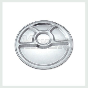 Compartment Tray, Round Compartment Tray, Steel Round Compartment Tray, Stainless Steel Round Compartment Tray, Mess Tray, Stainless Steel Mess Tray