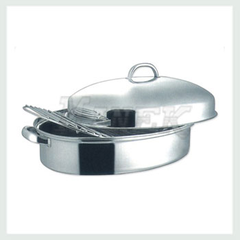 Oval Roasting, Oval Roasting with Rack and Lid, Stainless Steel Oval Roasting, Roasting Tray, Steel Roasting, Stainless Steel Roasting