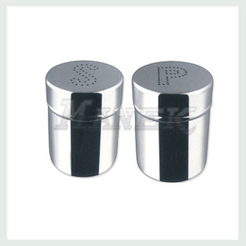Salt and Paper, Flat Salt and Papper without Lock, Stainless Steel Salt and Papper