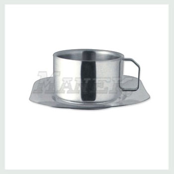 Double Wall Cup & Saucer, Stainless Double Wall Cup & Saucer, Stainless Steel Double Wall Cup & Saucer, Stainless Steel Double Wall